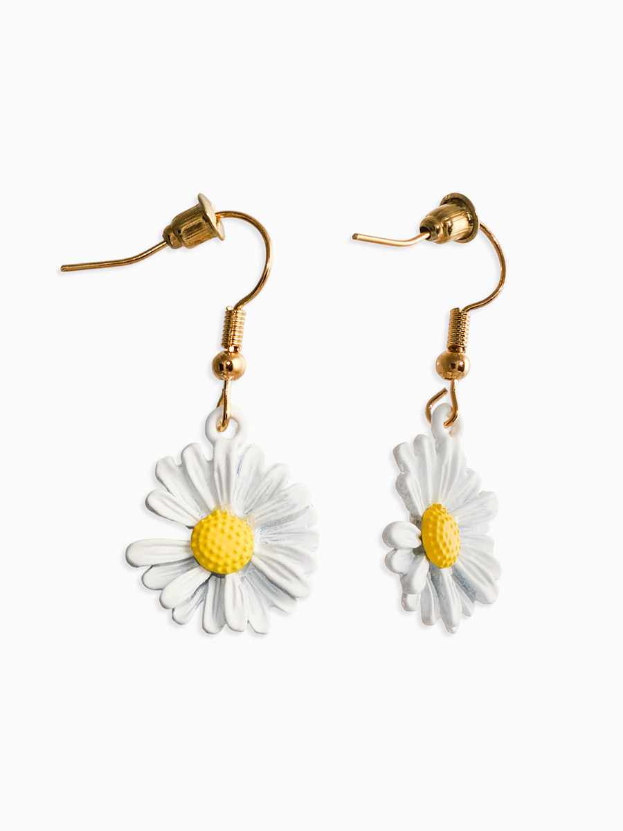 

Серьги металл, Белый