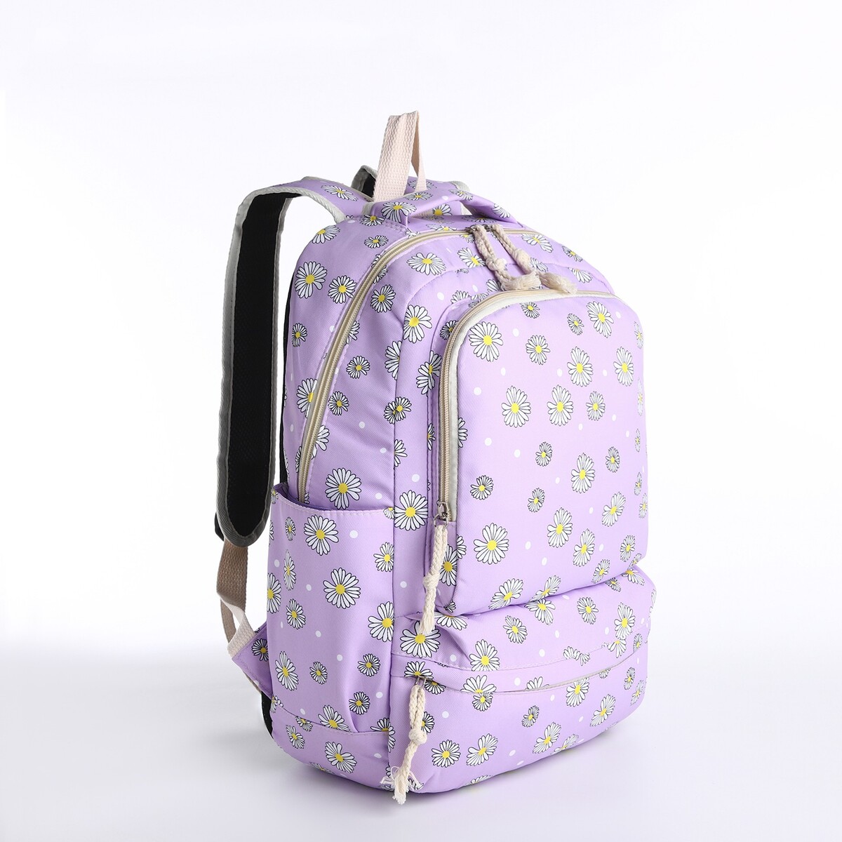 Рюкзак на молнии, сумка, косметичка, цвет сиреневый рюкзак текстильный face line 25х13х37 см сиреневый