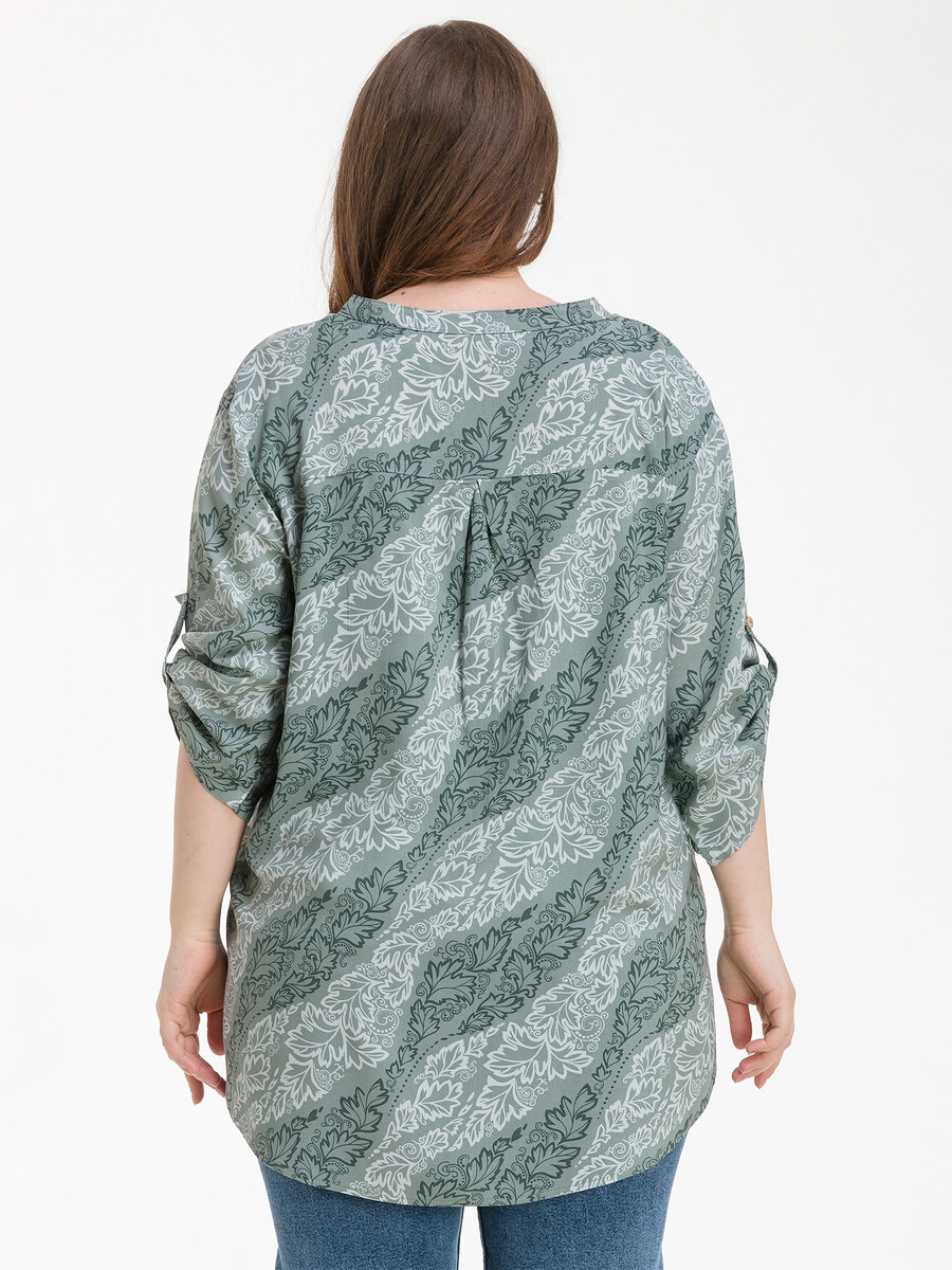 Блузка Modalime, размер 50, цвет хаки 01081325 - фото 2