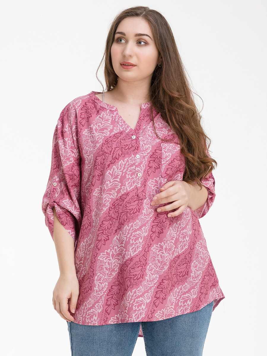 Блузка Modalime, размер 50, цвет бордовый 01081327 - фото 1