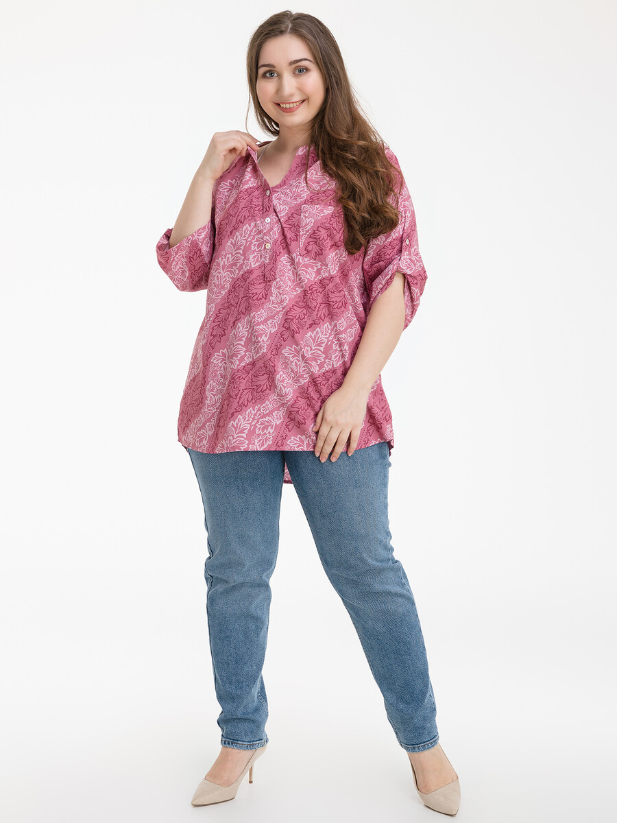 Блузка Modalime, размер 50, цвет бордовый 01081327 - фото 3