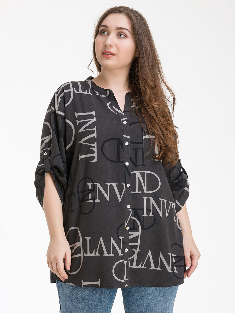 Блузка Modalime, размер 50, цвет серый 01081331 - фото 1