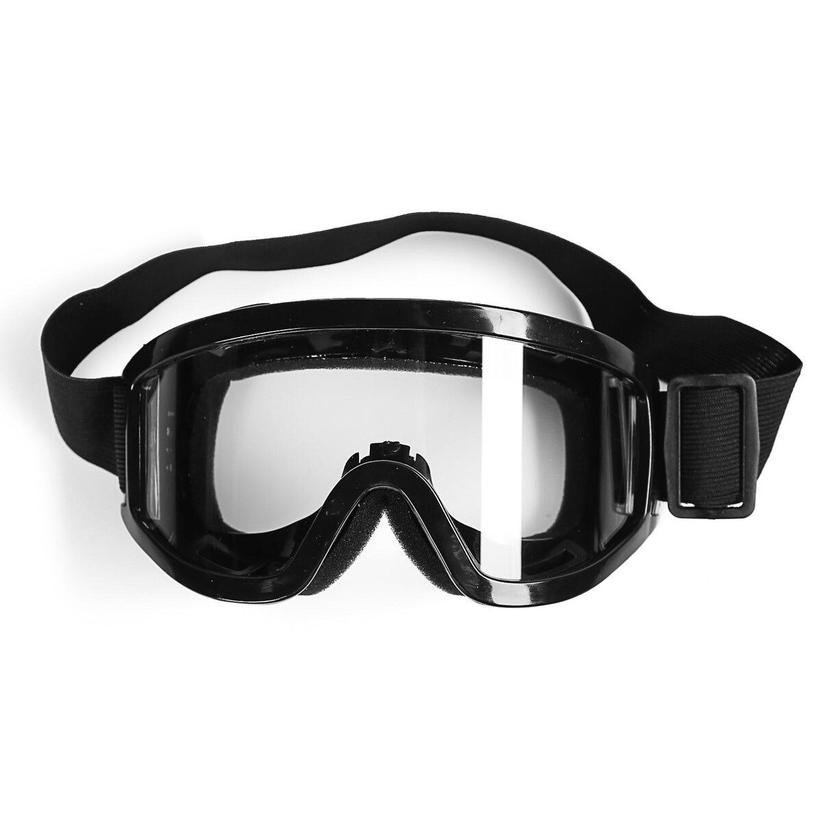 Очки-маска для езды на мототехнике, стекло прозрачное, цвет черный душевая шторка на ванну veconi palau pl 81 800x1500 мм прозрачное стекло 6 мм хром
