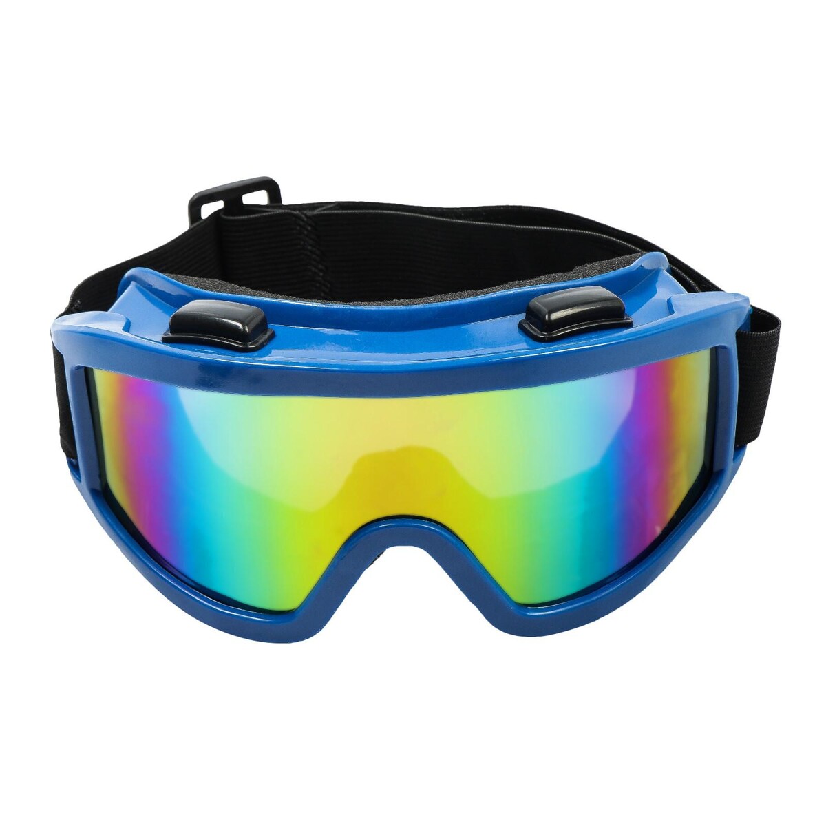 Очки-маска для езды на мототехнике, стекло хамелеон, цвет синий маска для плавания atemi 428 силикон синий