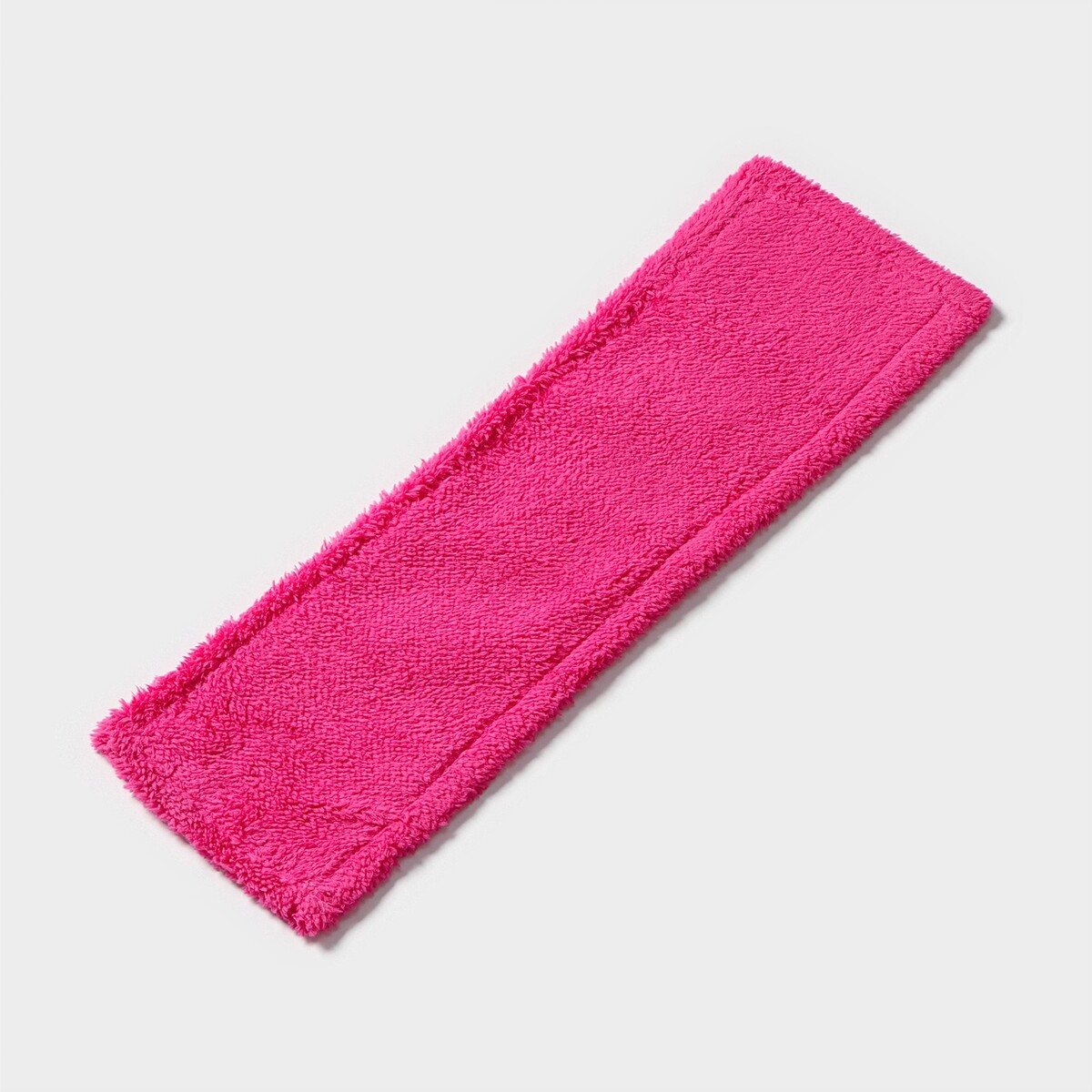 Насадка для плоской швабры доляна, 42×12 см, микрофибра, цвет розовый насадка для швабры из микрофибры mopm3 h