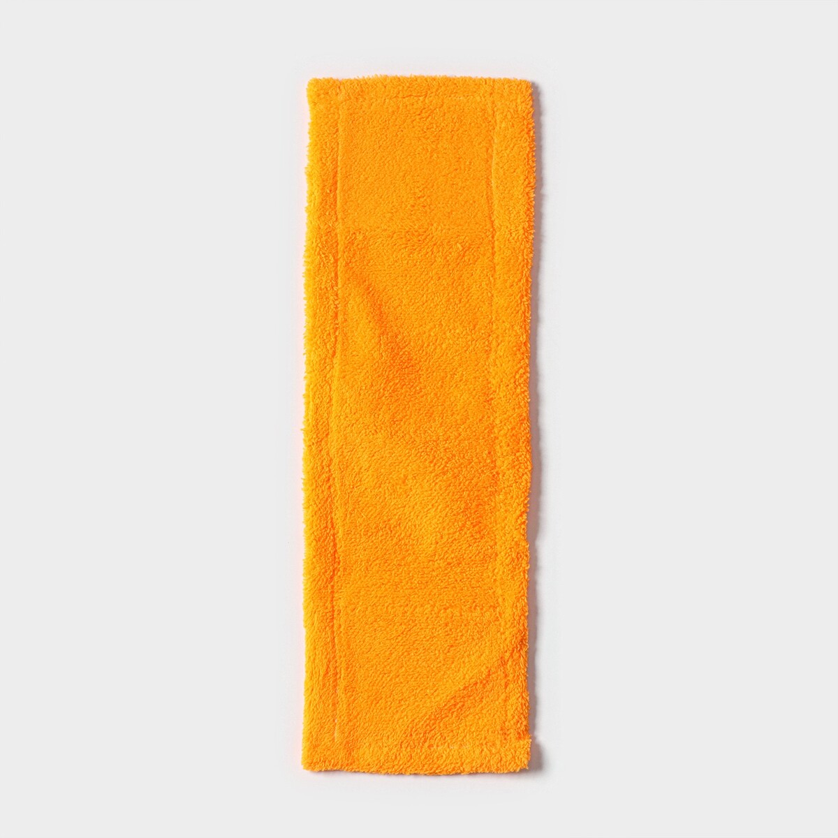 Насадка для плоской швабры доляна, 42×12 см, микрофибра, цвет оранжевый