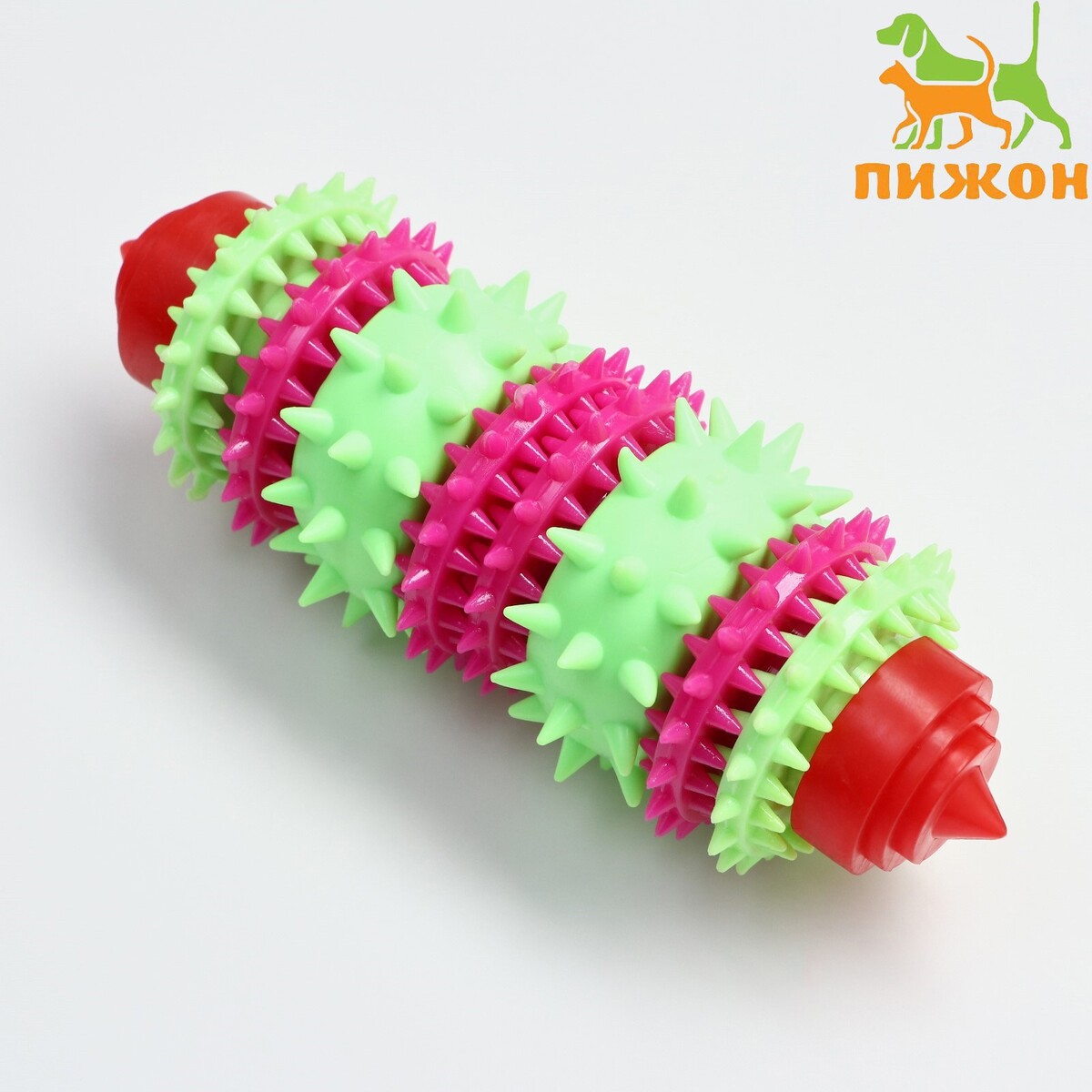 

Игрушка жевательная 15,5 х 5,5 см, красная/зеленая/розовая, Разноцветный
