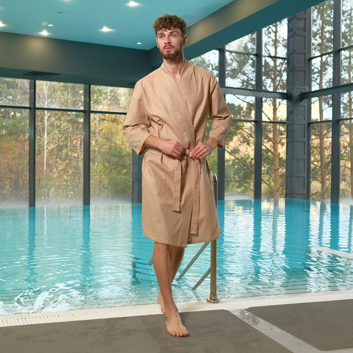 

Халат вафельный, Бежевый