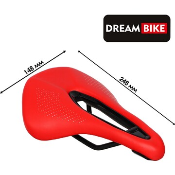 Седло dream bike спорт-комфорт, цвет кра