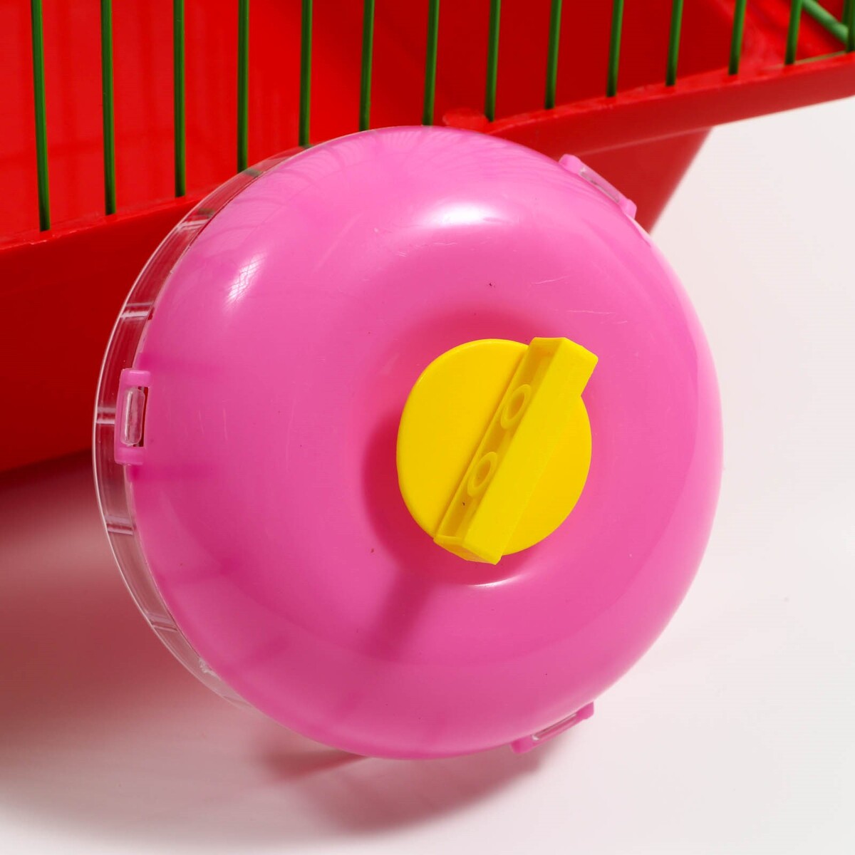 фото Колесо для грызунов тихое, 11 см, розовое пижон