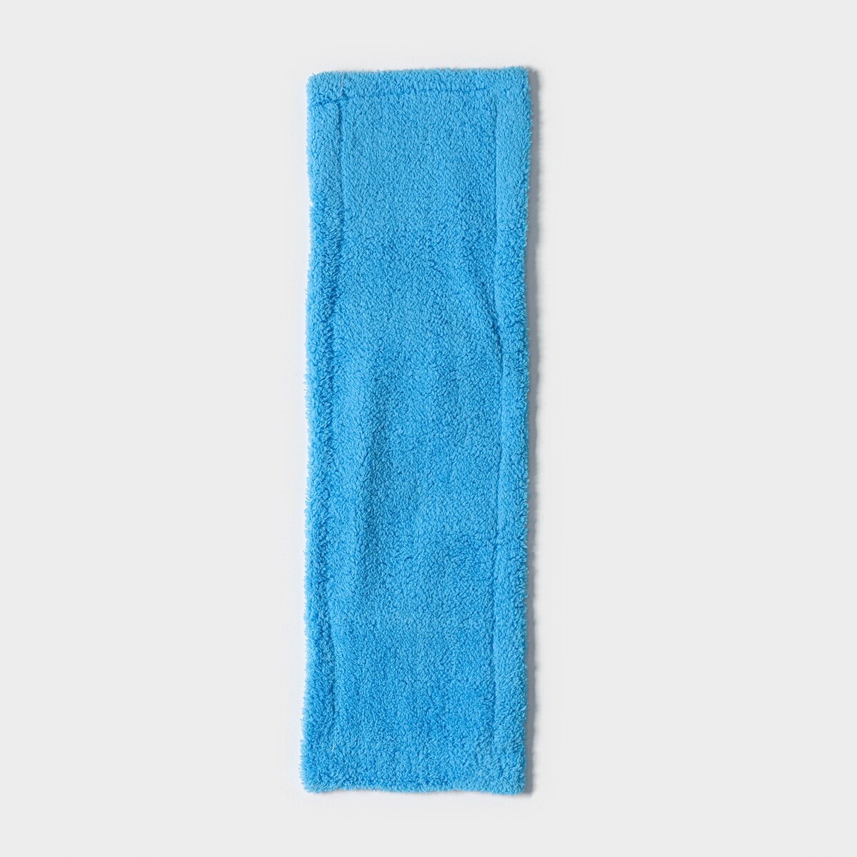 Насадка для плоской швабры доляна, 42×12 см, микрофибра, цвет синий
