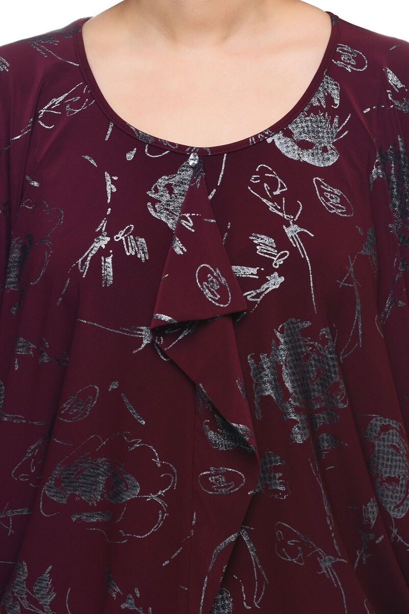 Блузка Olsi, размер 48, цвет бордовый 01099784 - фото 3