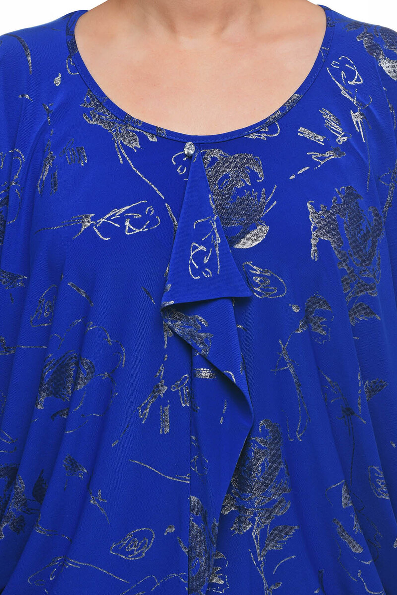 Блузка Olsi, размер 48, цвет синий 01099847 - фото 3