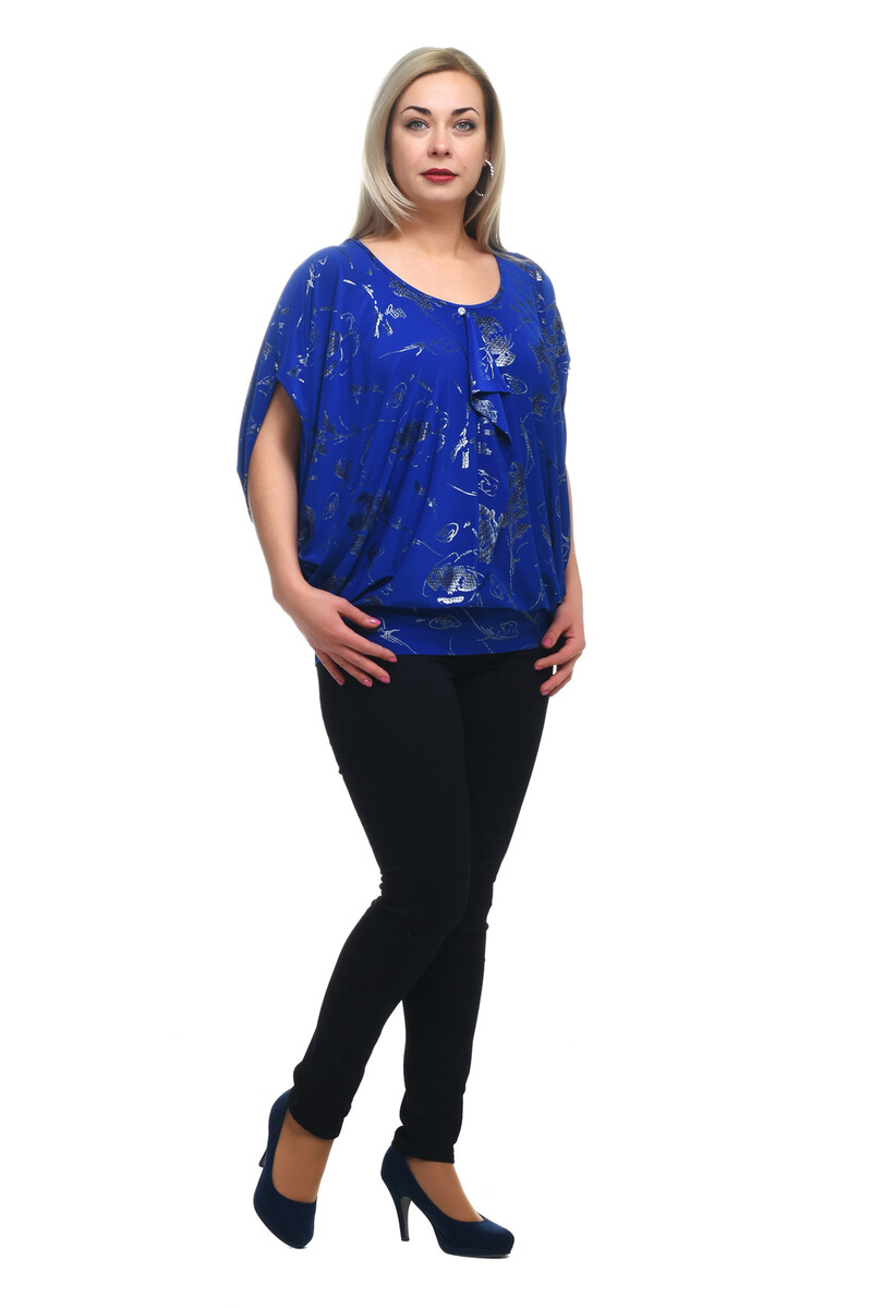 Блузка Olsi, размер 48, цвет синий 01099847 - фото 1