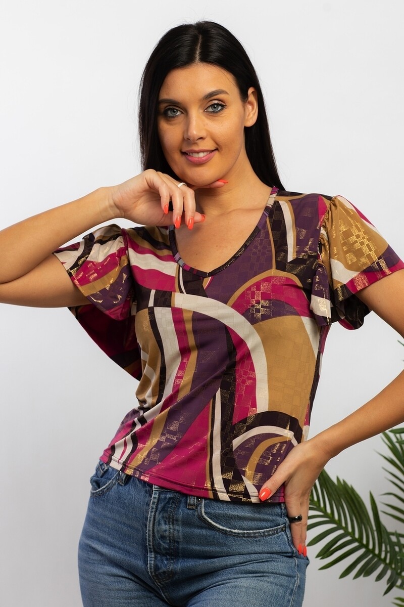 Блуза AhaLodensa, размер 44, цвет разноцветный 01102037 - фото 1