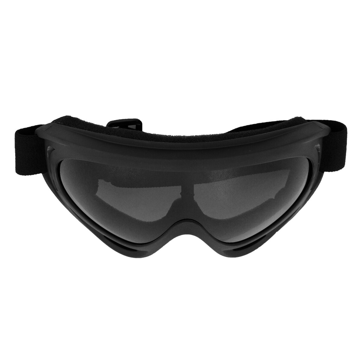 Очки для езды на мототехнике, стекло прозрачное серое, цвет черный очки маска со съемной защитой носа стекло прозрачное черные