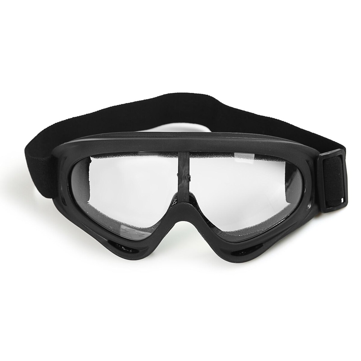 Очки для езды на мототехнике, стекло прозрачное, цвет черный очки маска для езды на мототехнике стекло прозрачное бомбер ом 22