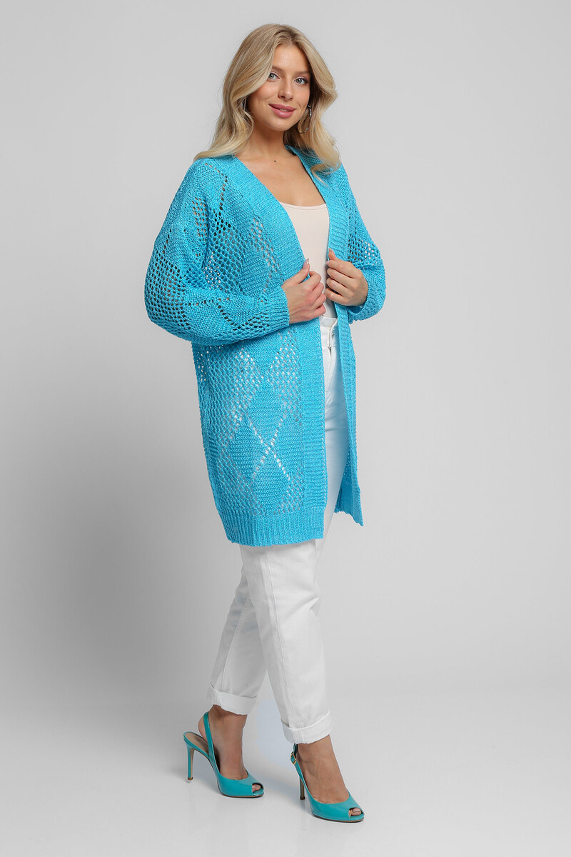 Жакет Текстильная Мануфактура, размер 44, цвет бирюзовый 01103788 - фото 4