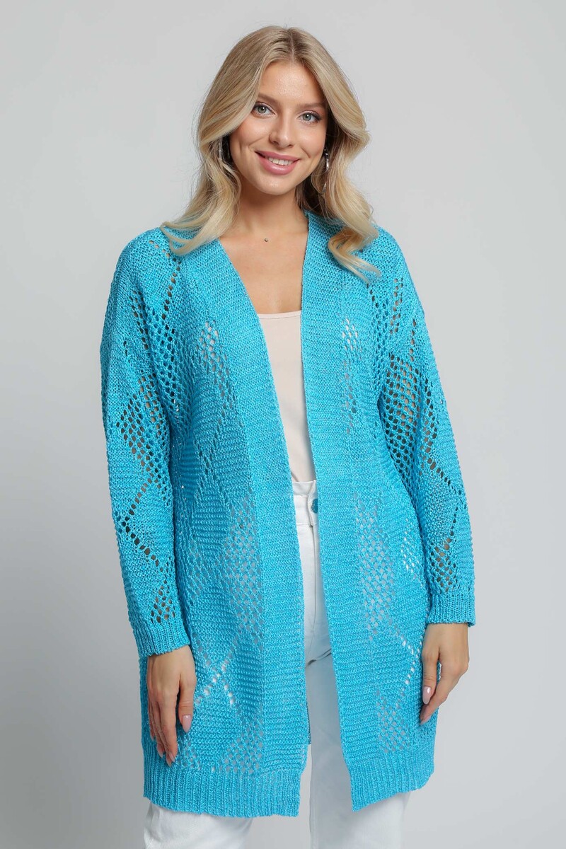 Жакет Текстильная Мануфактура, размер 44, цвет бирюзовый 01103788 - фото 1