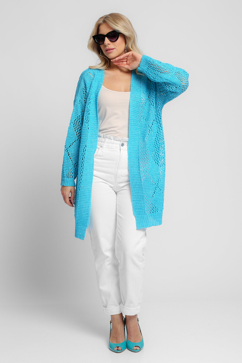 Жакет Текстильная Мануфактура, размер 44, цвет бирюзовый 01103788 - фото 2