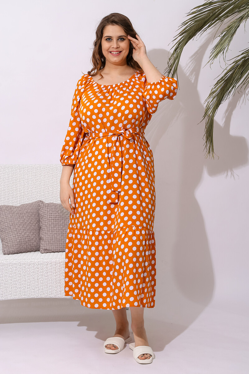 Платье Виотекс, размер 46, цвет оранжевый 01104983 - фото 1