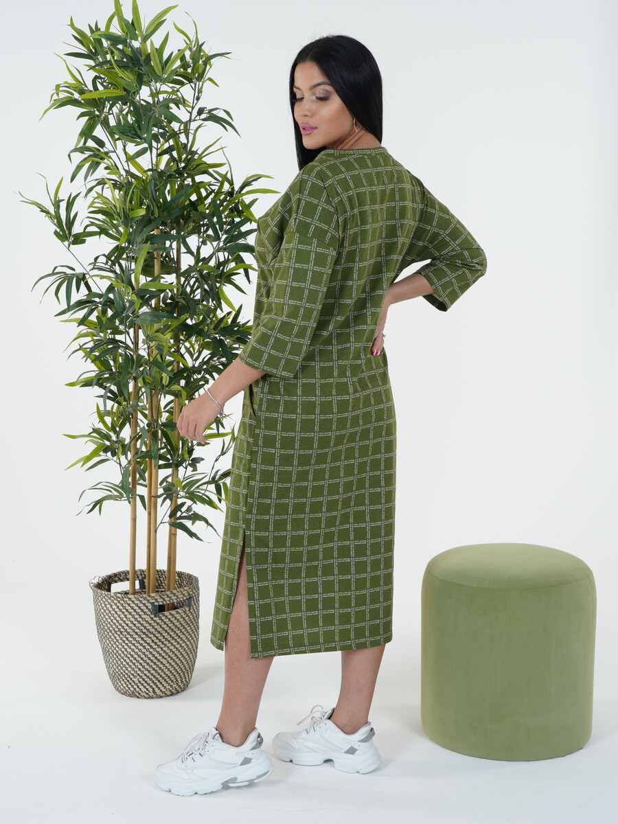 Платье фрида lovetex.store, размер 48, цвет зеленый 01110559 - фото 3