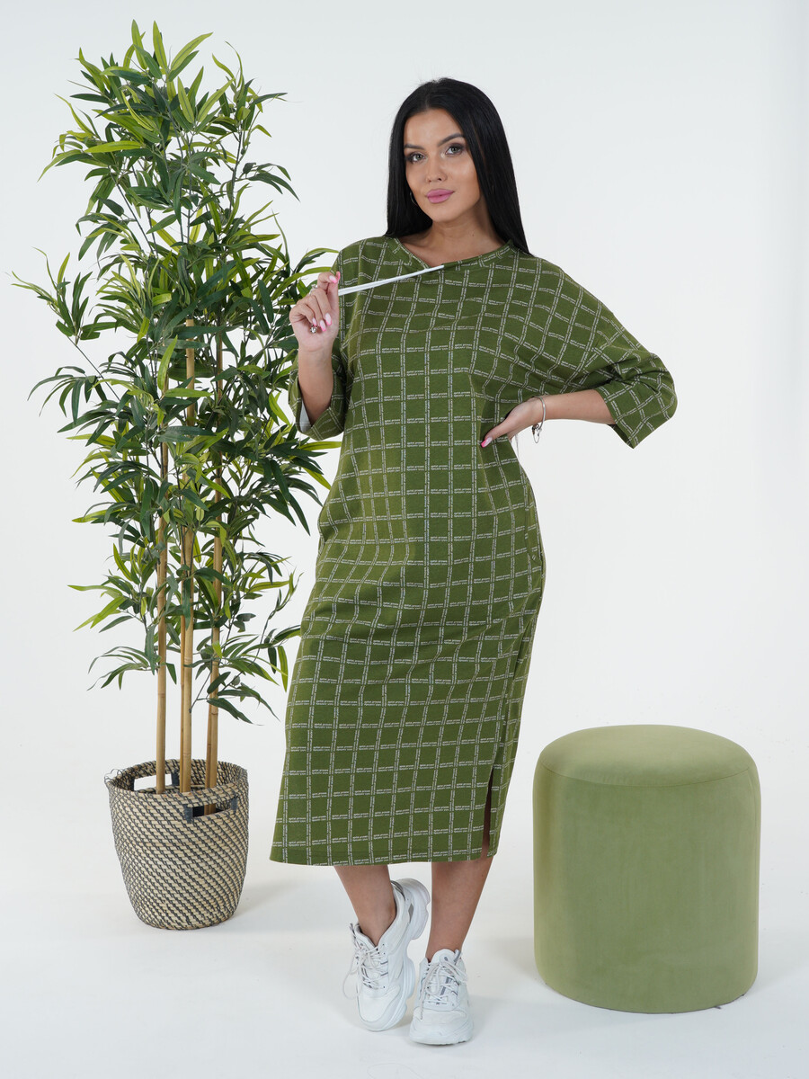 Платье фрида lovetex.store, размер 48, цвет зеленый 01110559 - фото 1