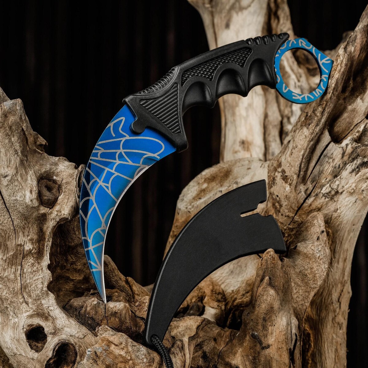 Нож-керамбит нож керамбит коготь орла 20см клинок 90мм 2 2мм синяя паутина
