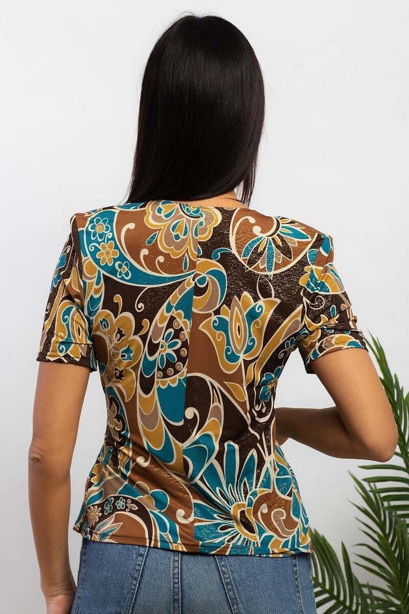 Блуза AhaLodensa, размер 44, цвет коричневый 01115595 - фото 3