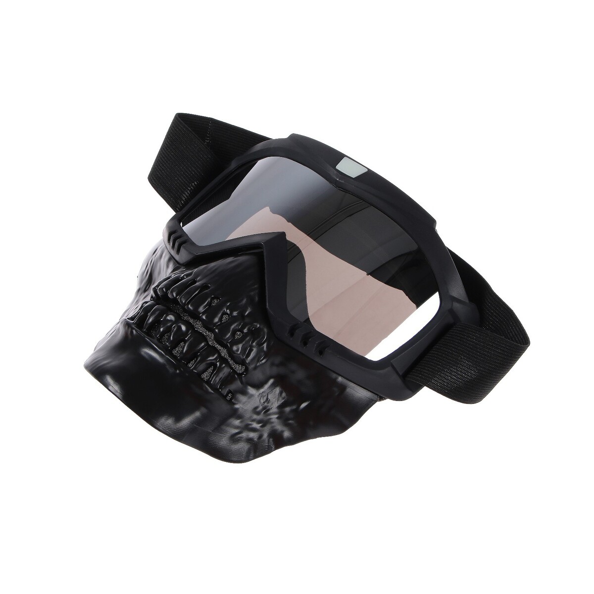 Очки-маска для езды на мототехнике, разборные, визор хром, цвет черный очки маска для езды на мототехнике разборные визор прозрачный