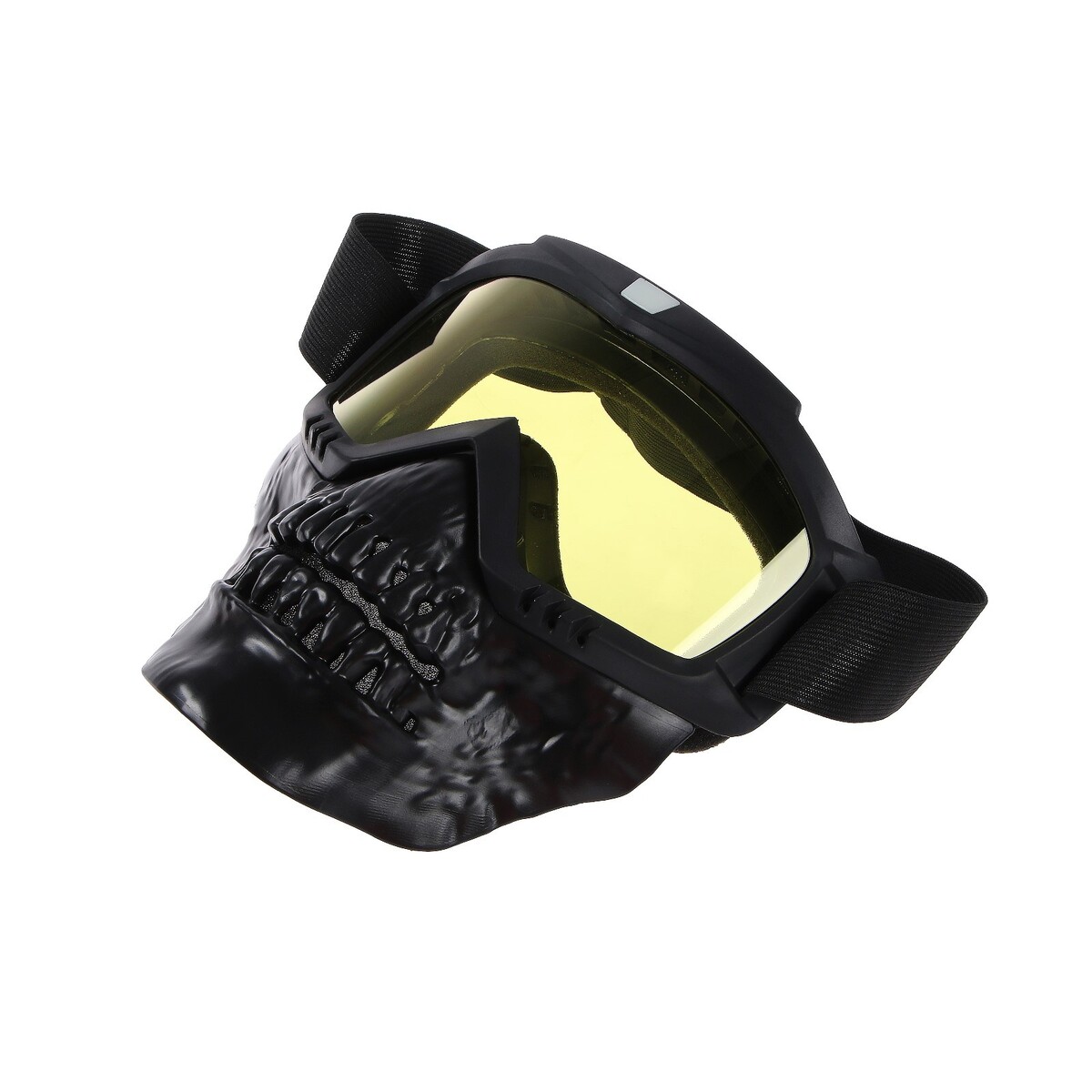Очки-маска для езды на мототехнике, разборные, визор желтый, цвет черный очки маска для езды на мототехнике разборные визор прозрачный