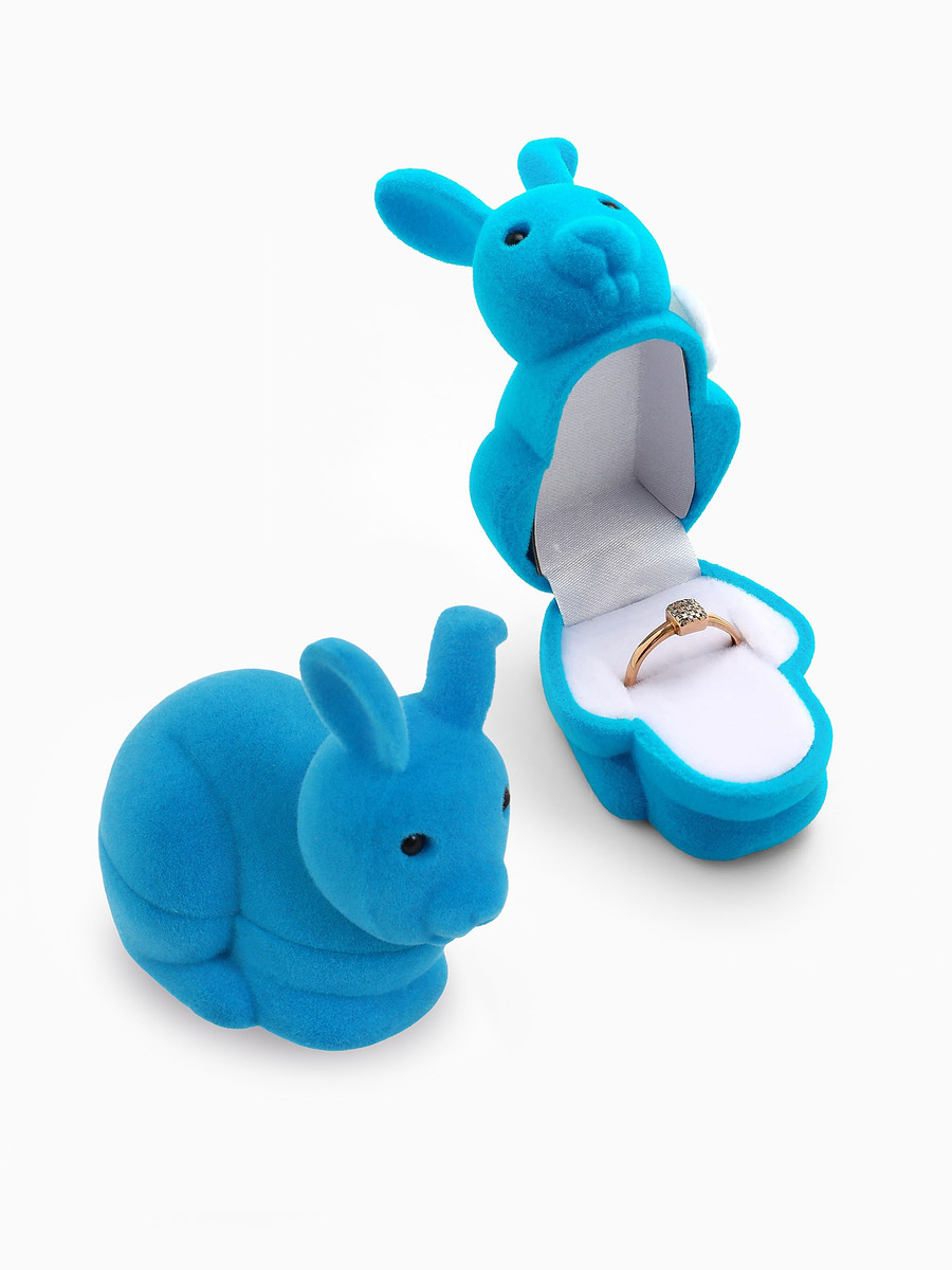 

Футляр под серьги, кольцо, Голубой