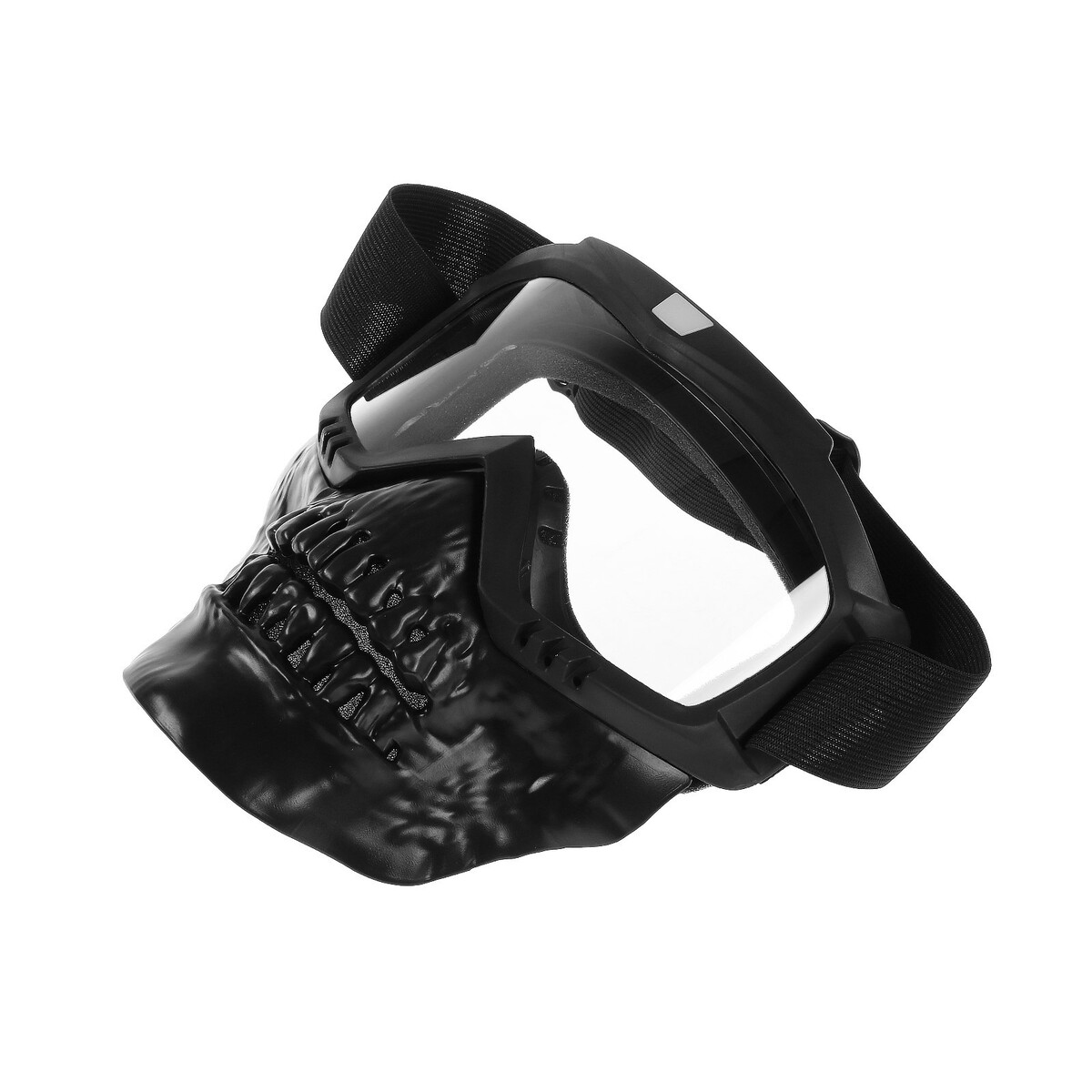 Очки-маска для езды на мототехнике, разборные, визор прозрачный, цвет черный щиток защитный welder визор лайт эластичное оголовье