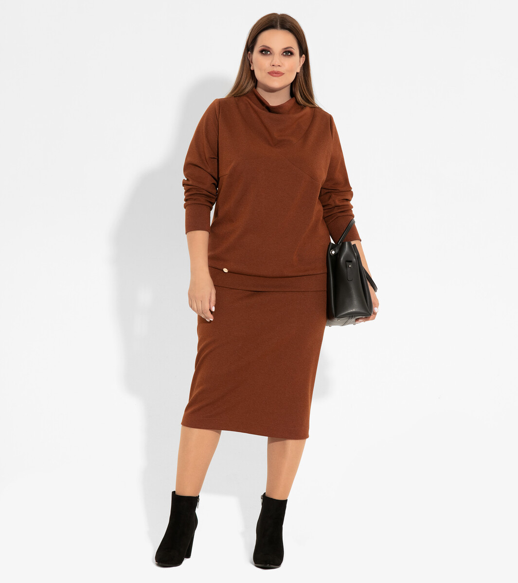 Комплект женский (джемпер, юбка) PANDA, размер 54, цвет терракотовый 01121929 - фото 1