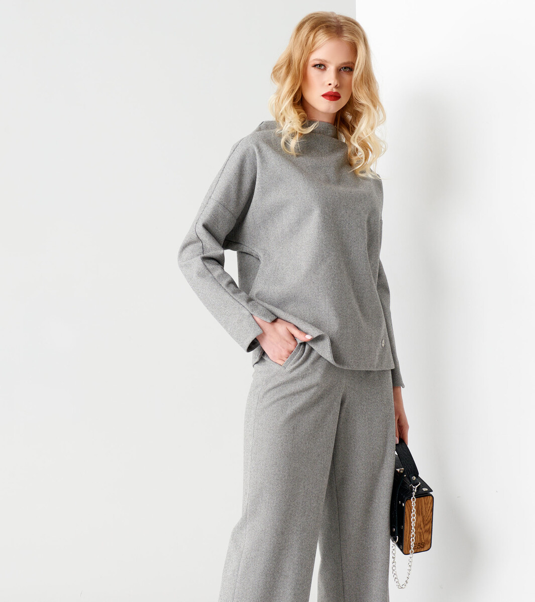 Комплект женский (туника, брюки) PANDA, размер 42, цвет серый 01121973 - фото 2