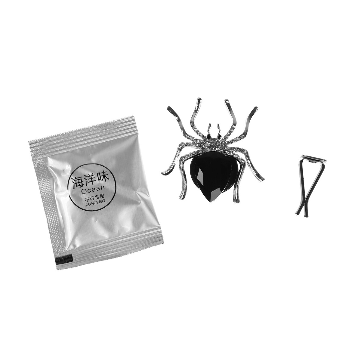 Украшение в дефлектор автомобиля, паук, черный украшение в дефлектор автомобиля паук ароматизатор 5 4×5 4 см красный