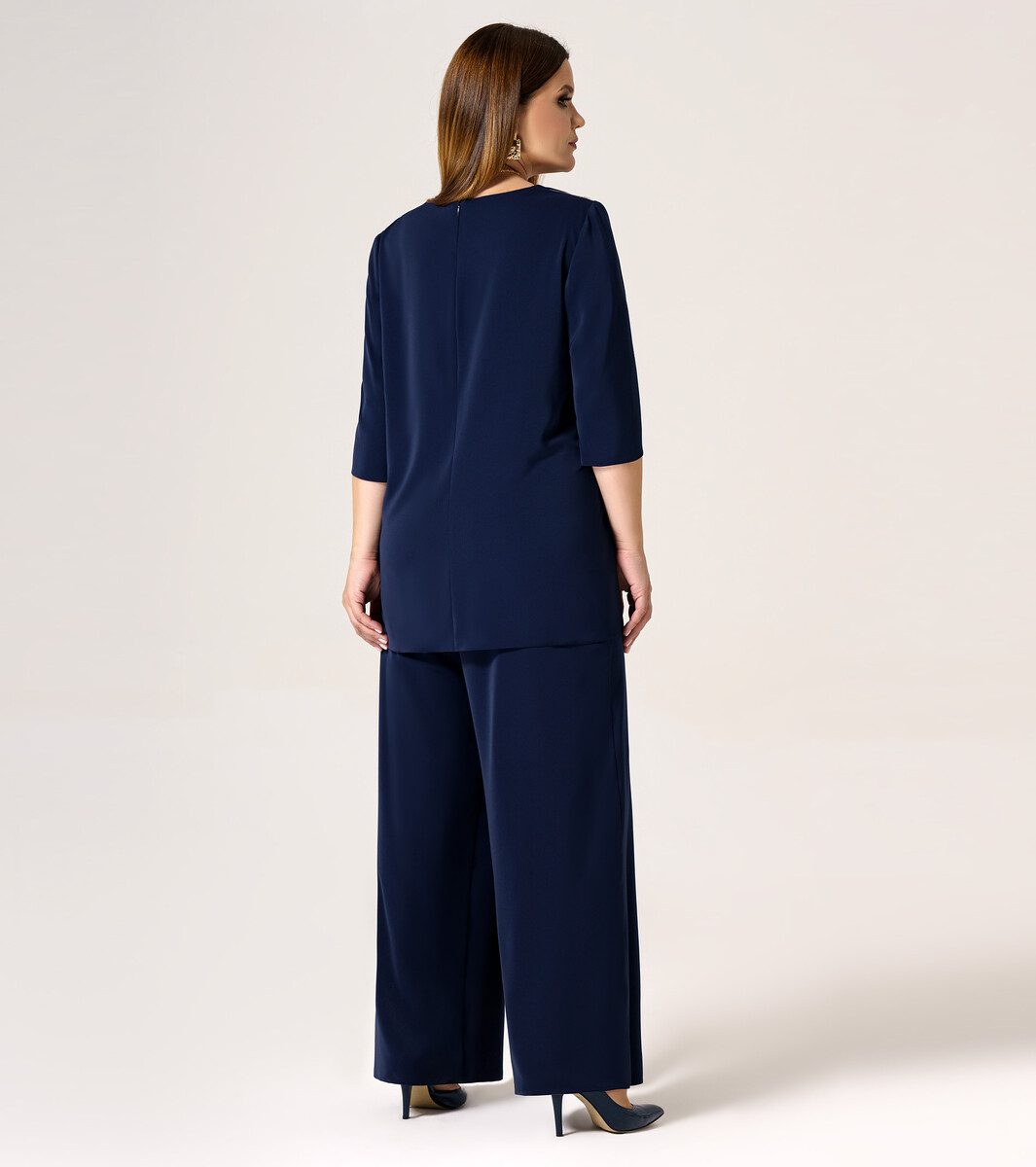 Комплект женский (блузка, брюки) PANDA, размер 56, цвет синий 01122048 - фото 3