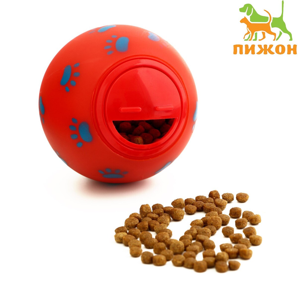 Игрушка-шар под лакомства мяч под лакомства утолщенный tpr 7 см бирюзовый