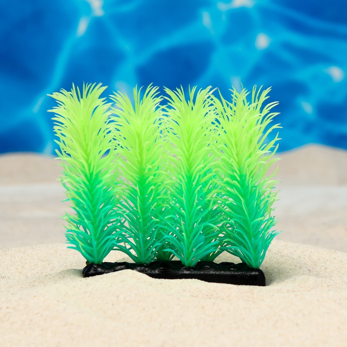 

Растение искусственное аквариумное, светящееся, 5 см, зеленое, Зеленый