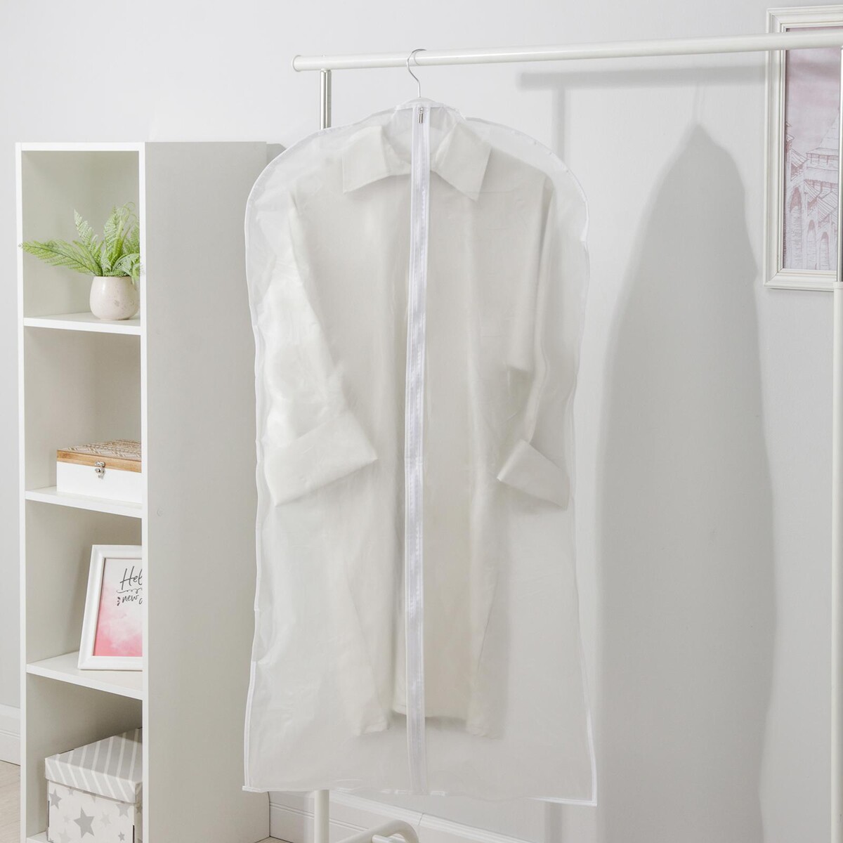 Чехол для одежды плотный доляна, 60×120 см, peva, цвет белый Доляна 01123923 - фото 5