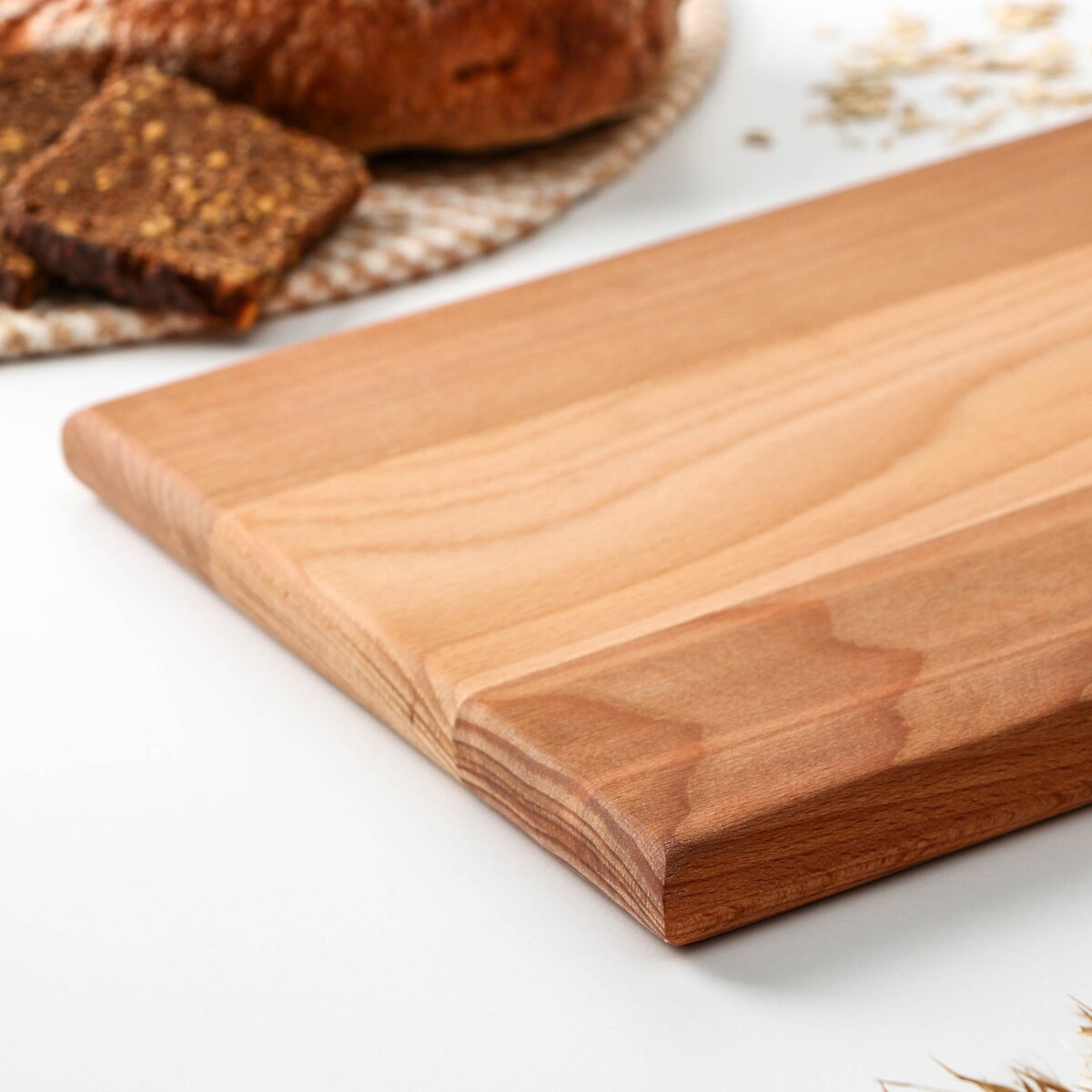 фото Доска разделочная с ручкой доляна, 34×23×1,8 см, бук