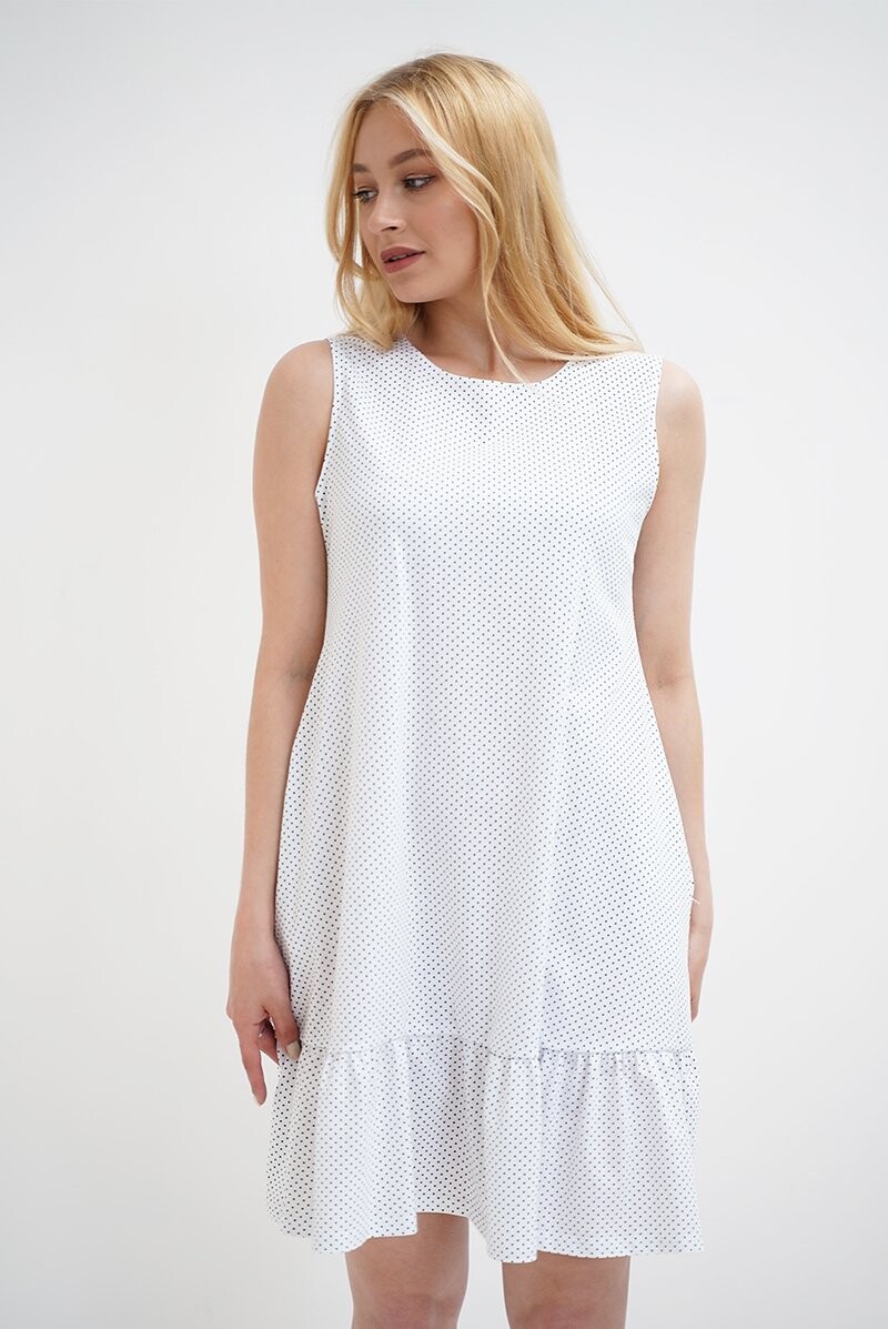 Платье ОПТ МОДА, размер 44, цвет белый 01130265 - фото 1