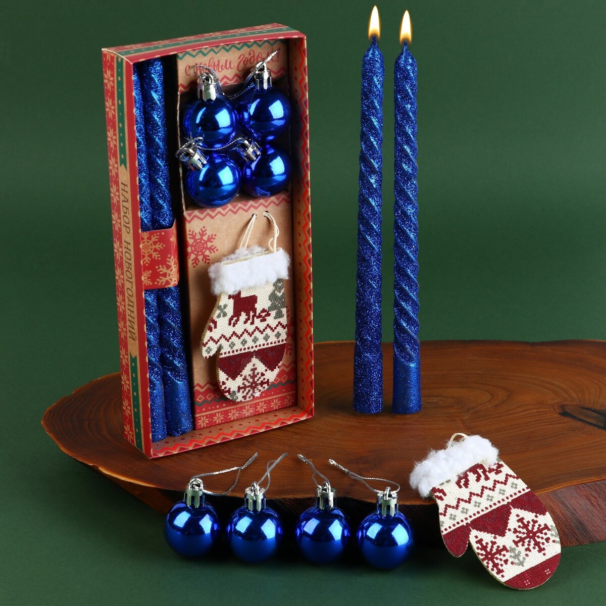 Витые свечи с декором на новый год новогодний набор для творчества свечи из вощины