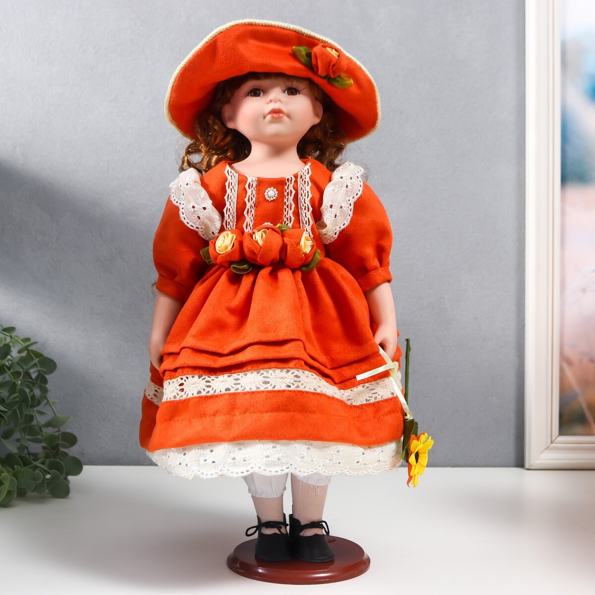 

Кукла коллекционная керамика, Оранжевый