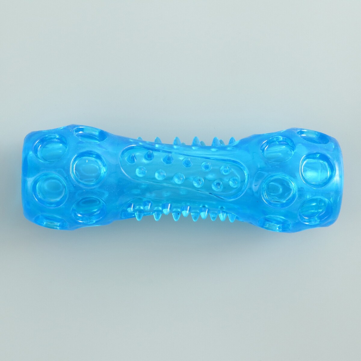 фото Игрушка-палка из термопластичной резины с утопленной пищалкой, синяя пижон