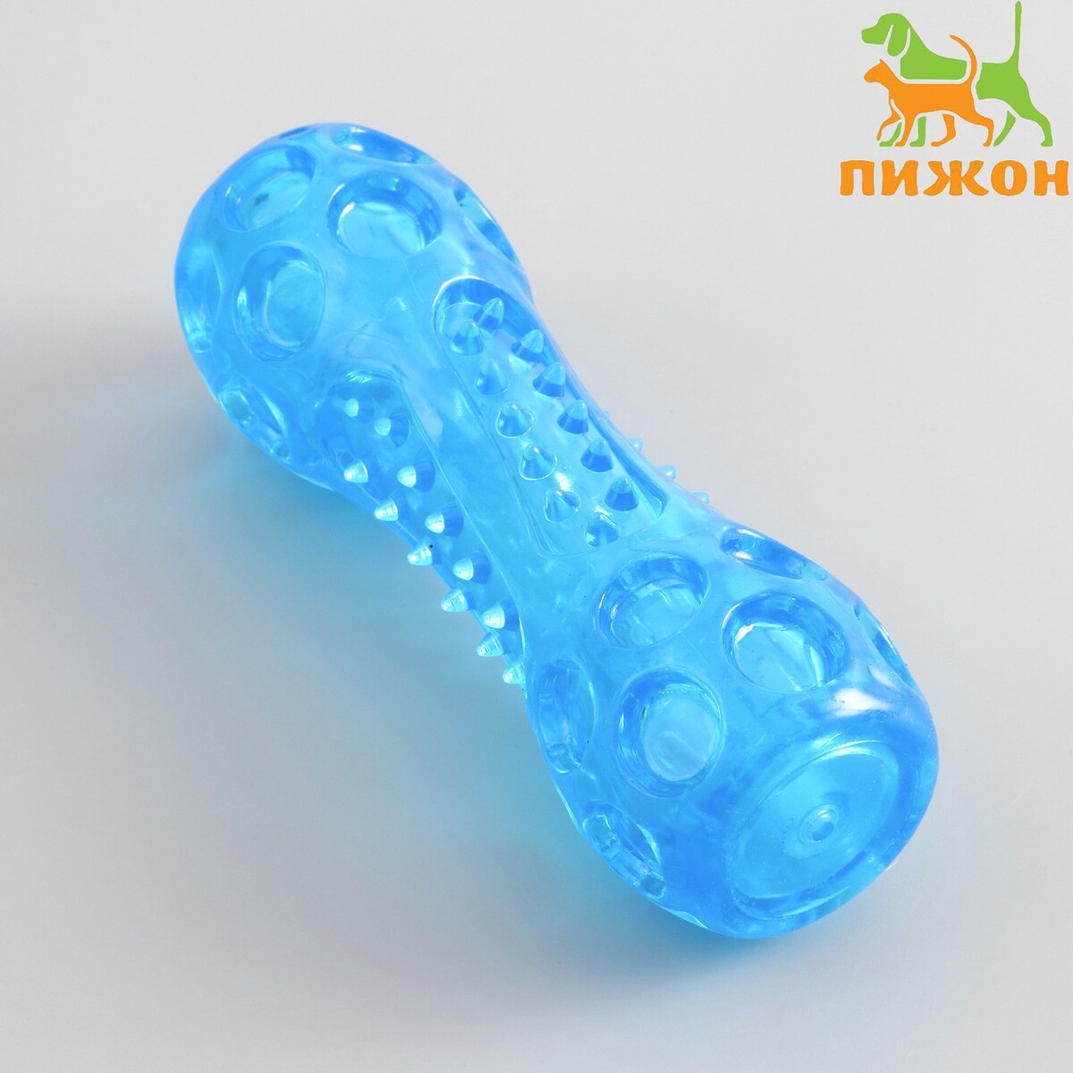 Игрушка-палка из термопластичной резины с утопленной пищалкой, синяя гимнастическая палка skyfit sf gs