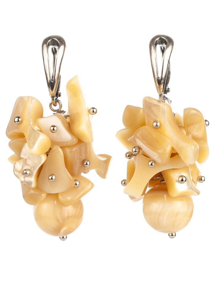 

Серьги, Бежевый