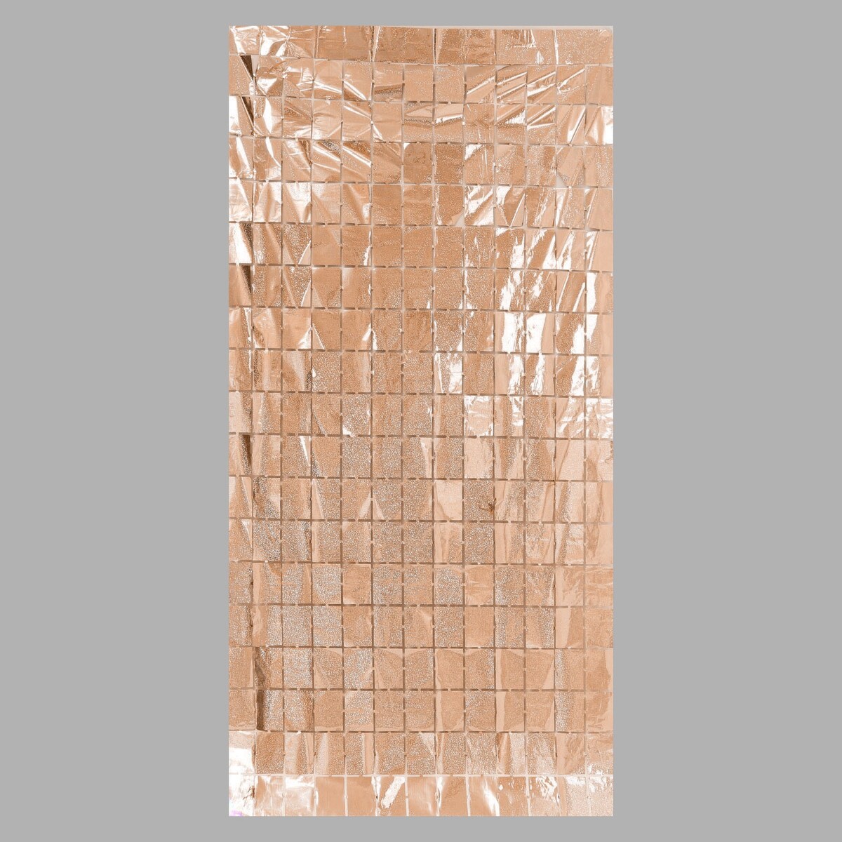Праздничный занавес голография, 100 × 200 см., цвет розово-золотой пайетки на нити голография 6 мм 91 ± 1 м золотой