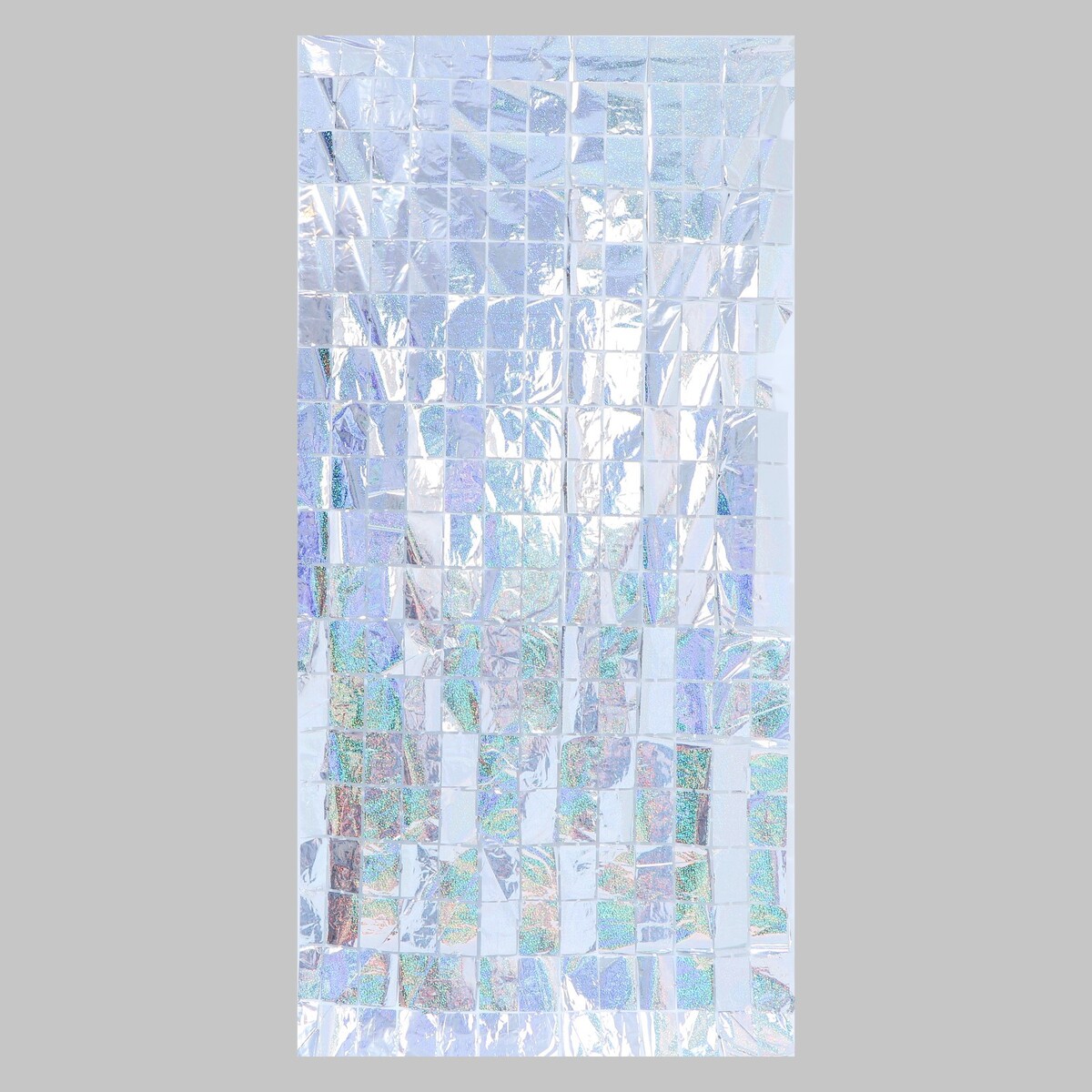 Праздничный занавес голография, 100 × 200 см, цвет серебро стеклянный занавес роман