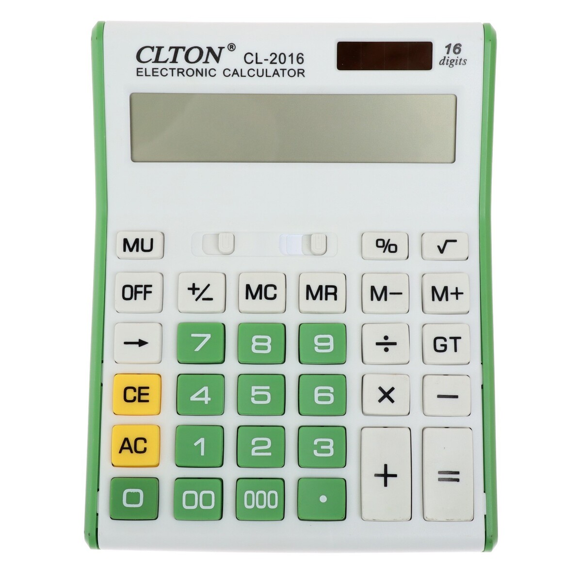 Калькулятор настольный, 16-разрядный, cl-2016 калькулятор настольный citizen sdc 812nr 12 разрядный 102 х 124 х 25 мм двойное питание чёрный